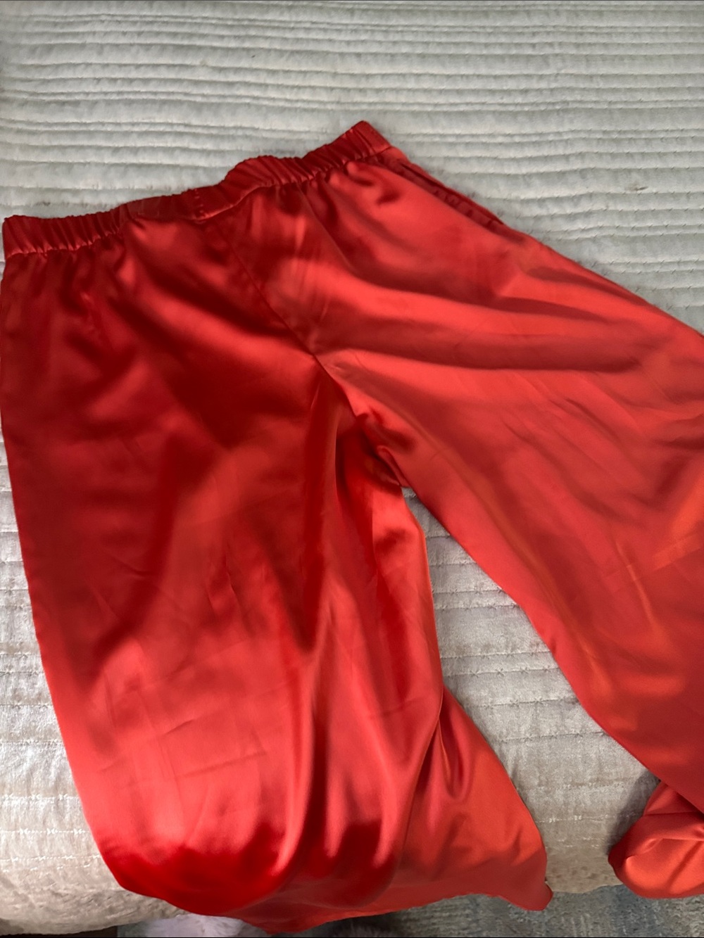 Future Collective Red Satin Wide-Leg Pants - 18